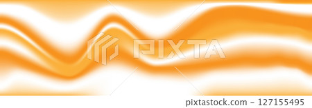 Panoramic background white - red wavy lines gradient web template - Vector 127155495