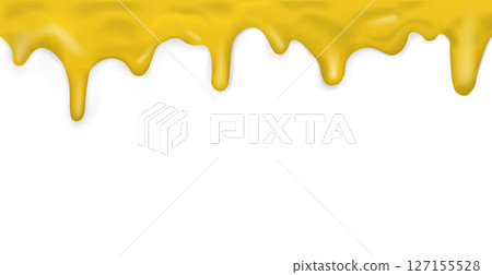 Flowing caramel, on white background template - Vector Flowing caramel, on white background template - Vector 127155528