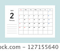 2025 Calendar February 127155640