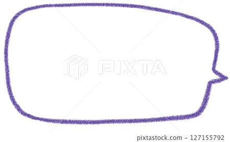 Handwritten simple square speech bubble 127155792