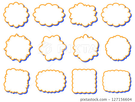 Curved frame set, pop design, with shadow Curved frame set, pop design, with shadow 127156604