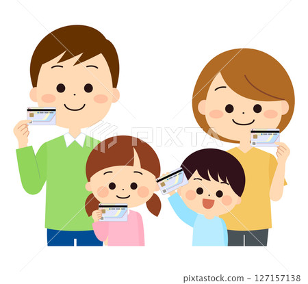 Family holding My Number card 127157138
