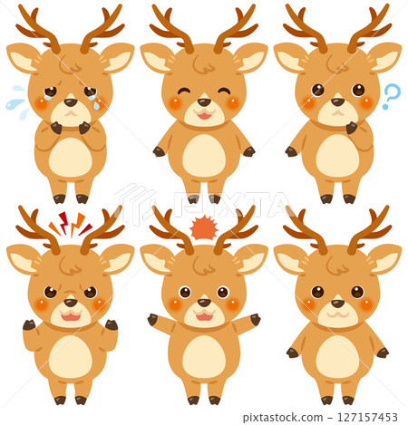 鹿人物插圖臉部表情集 127157453