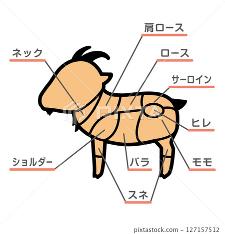 山羊肉各部位插圖及文字說明 127157512