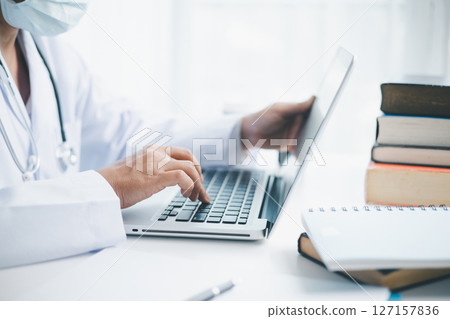 Concept business doctor education essential globalization, student learn and study in university and college to master knowledge needed travel global economy. book stethoscope for medical health care Concept business doctor education essential globalization, student learn and study in university and college to master knowledge needed travel global economy. book stethoscope for medical health care 127157836