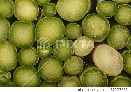 Bundle of fresh green asparagus spears 127157881