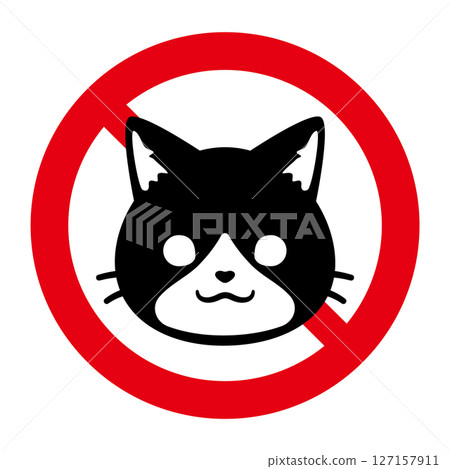 No cats allowed sign No cats allowed sign 127157911