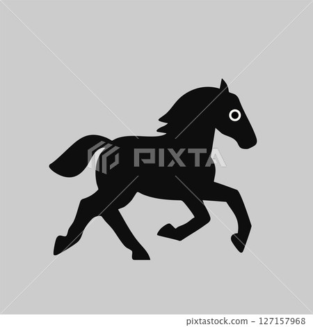 The cute horse is in full swing, the eyes are large, the design is simple, and the Japanese clothing is suitable for children. The cute horse is in full swing, the eyes are large, the design is simple, and the Japanese clothing is suitable for children. 127157968