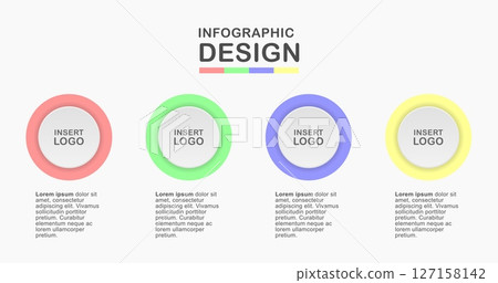 Blank Round Label Pattern Presentation Template 127158142