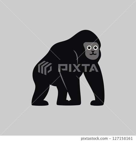 可愛尺寸的大猴子,大眼睛,簡單的設計,適合兒童的日本服飾。 可愛尺寸的大猴子,大眼睛,簡單的設計,適合兒童的日本服飾。 127158161