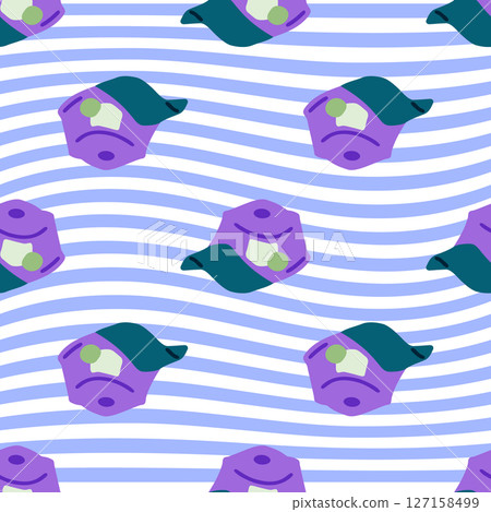 Seamless Cap Pattern Design 127158499