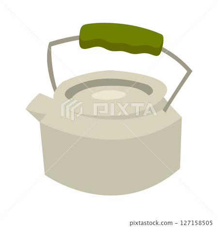 Camping Kettle Flat Illustration Camping Kettle Flat Illustration 127158505