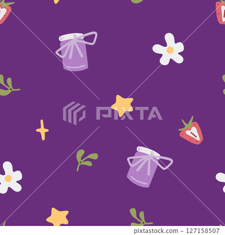 Seamless Jam Jar Magic Pattern 127158507