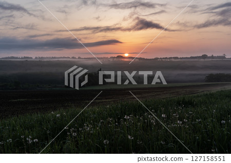 A morning in the magnificent Tokachi region 127158551