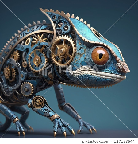 [商品設計] 奇幻蒸氣龐克爬蟲類 127158644