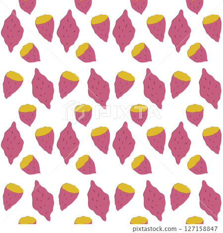 Sweet potato seamless pattern 127158847