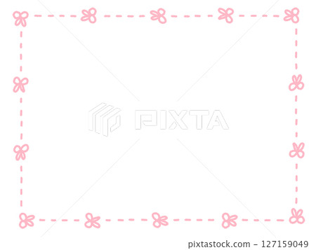 A cute frame with lots of scissors and loose dotted and cut lines 127159049
