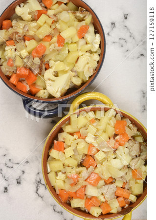 Chicken pot pie preparation Chicken pot pie preparation 127159118