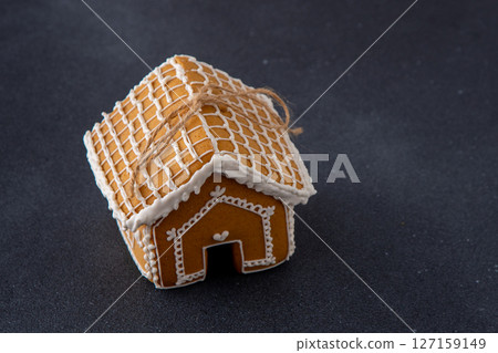 Gingerbread House Christmas cookies. Gingerbread House Christmas cookies. 127159149