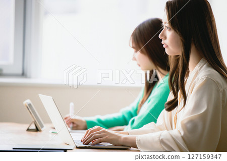 University students taking classes University students taking classes 127159347