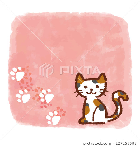 Cat and hand-drawn style frame material, hand-drawn style, vector, illustration Cat and hand-drawn style frame material, hand-drawn style, vector, illustration 127159595