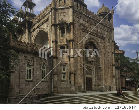 Majestic Historic Building with Intricate Stone Architecture, Chennai, Tamil Nadu. 127160617