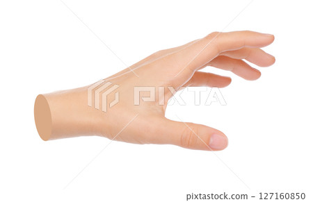 Hand shows gesture isolated on transparent background. Contemporary art Hand shows gesture isolated on transparent background. Contemporary art 127160850