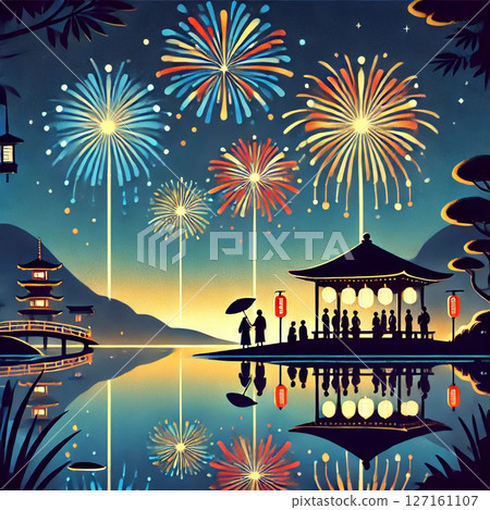 Summer material: fireworks 127161107