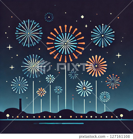 Summer material: fireworks 127161108