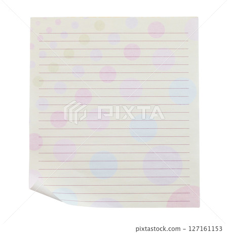 Blank sheet of paper for notes, isolated on transparent background. Office blank paper concept 127161153