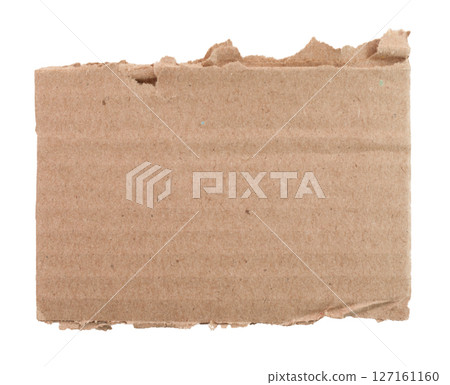 Blank piece of torn cardboard, isolated on transparent background. Office blank paper concept Blank piece of torn cardboard, isolated on transparent background. Office blank paper concept 127161160