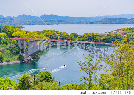 (Nagasaki Prefecture) Saikaibashi Bridge at Saikaibashi Park 127161176