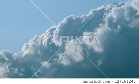 Dynamic Cloud Formations in a Beautifully Clear Blue Sky, Creating a Stunning Visual Experience 127161243