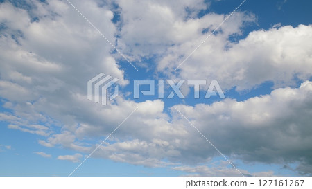 A Beautiful Cloudy Sky with a Stunning Blue Background that captivates the observers gaze A Beautiful Cloudy Sky with a Stunning Blue Background that captivates the observers gaze 127161267