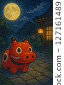 Moonlit Night and Akabeko 127161489