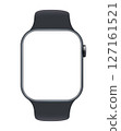 Electronic Smart Watch with blank screen on transparent background, realistic design, vector illustration 127161521