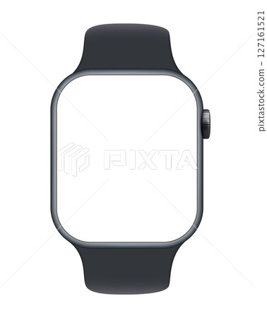 Electronic Smart Watch with blank screen on transparent background, realistic design, vector illustration Electronic Smart Watch with blank screen on transparent background, realistic design, vector illustration 127161521