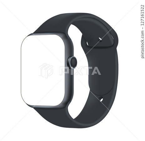 Electronic Smart Watch with blank screen on transparent background, realistic design, vector illustration Electronic Smart Watch with blank screen on transparent background, realistic design, vector illustration 127161522