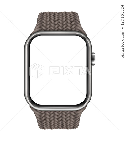 Electronic Smart Watch with blank screen on transparent background, realistic design, vector illustration Electronic Smart Watch with blank screen on transparent background, realistic design, vector illustration 127161524