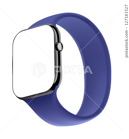 Electronic Smart Watch with blank screen on transparent background, realistic design, vector illustration Electronic Smart Watch with blank screen on transparent background, realistic design, vector illustration 127161527