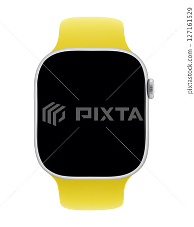 Electronic Smart Watch with blank screen on transparent background, realistic design, vector illustration Electronic Smart Watch with blank screen on transparent background, realistic design, vector illustration 127161529