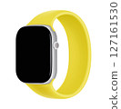 Electronic Smart Watch with blank screen on transparent background, realistic design, vector illustration 127161530