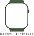 Electronic Smart Watch with blank screen on transparent background, realistic design, vector illustration 127161531