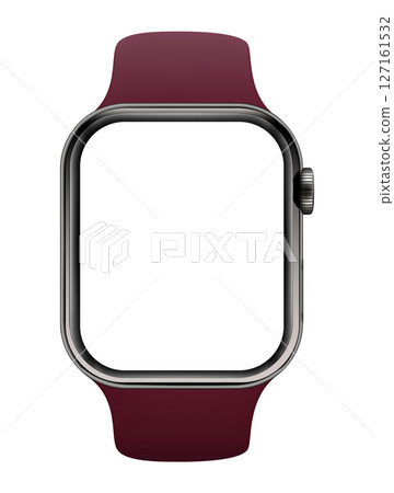 Electronic Smart Watch with blank screen on transparent background, realistic design, vector illustration Electronic Smart Watch with blank screen on transparent background, realistic design, vector illustration 127161532