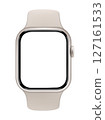 Electronic Smart Watch with blank screen on transparent background, realistic design, vector illustration 127161533