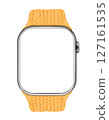 Electronic Smart Watch with blank screen on transparent background, realistic design, vector illustration 127161535