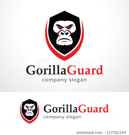 Gorilla Guard Logo Template Design Vector, Emblem, Design Concept, Creative Symbol, Icon 127162244