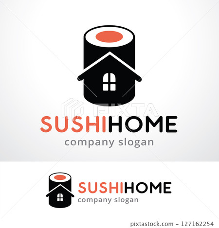 Sushi Home Logo Template Design Vector, Emblem, Design Concept, Creative Symbol, Icon 127162254