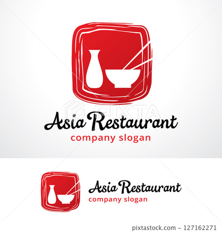 Asia Restaurant Logo Template Design Vector, Emblem, Design Concept, Creative Symbol, Icon 127162271