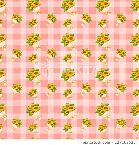 Seamless pattern with summer picnic and on pastel Red Seamless pattern with summer picnic and on pastel Red 127162523